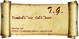 Tumbász Gábor névjegykártya