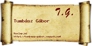 Tumbász Gábor névjegykártya