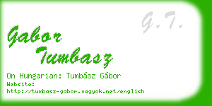 gabor tumbasz business card
